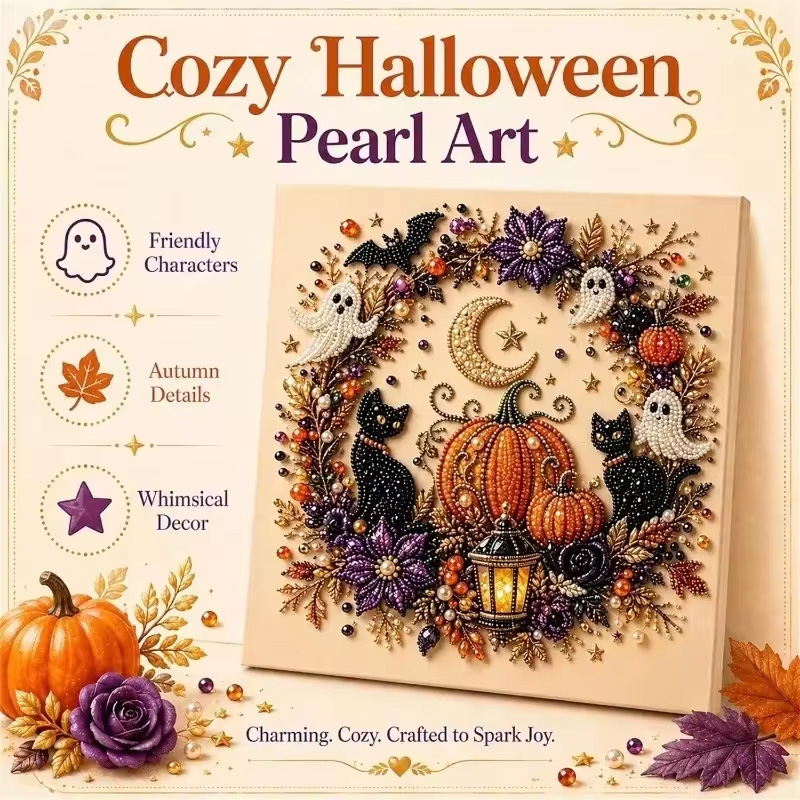 Resin Art For Beginner - @Halloween Ghost Pearl Art Kit for