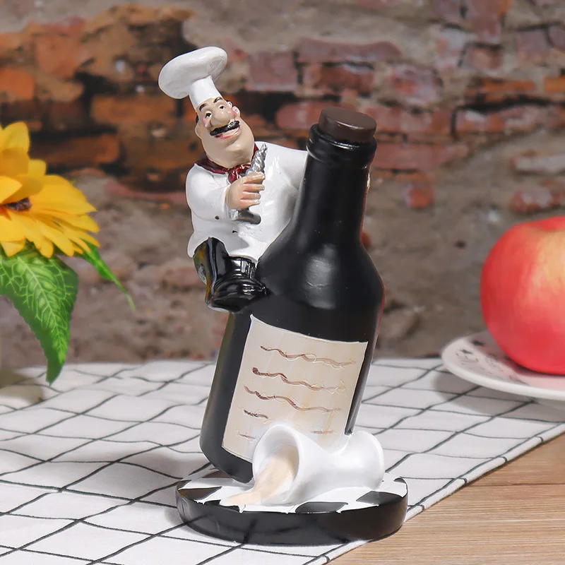 Resin Art Dining Table - Chef Sculpture Series Exquisite Resin Crafts