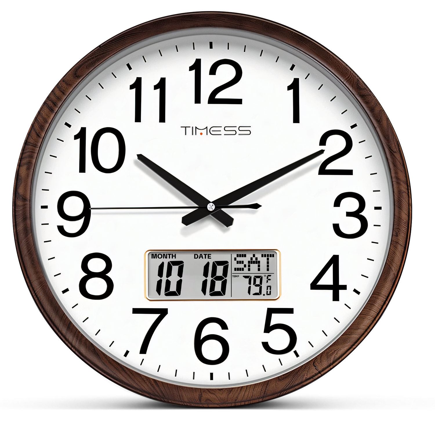 Resin Art Watch - TIMESS 13-inch Wood Grain Wall Clock,
