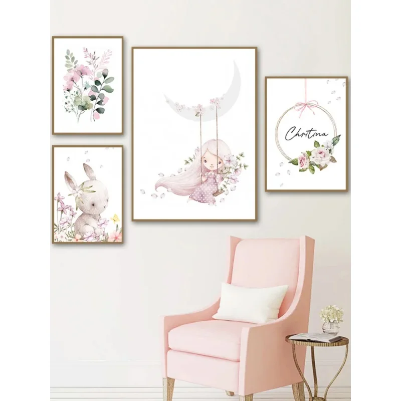 Nordic Cartoon Aesthetics Wall - đánh giá và giá Resin Art With Flowers