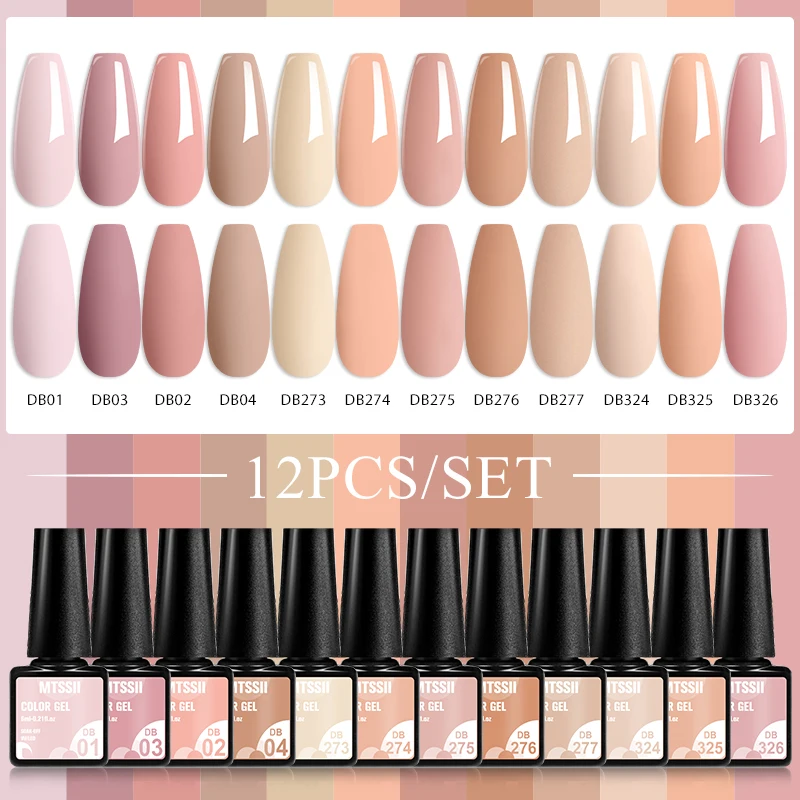 MTSSII 12Pcs/Set Nude Skin Col - đánh giá và giá Uv Lamp Nail Resin