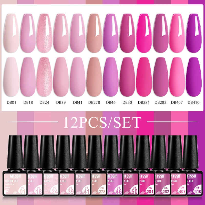 MTSSII 12Pcs/Set Nude Skin Col - đánh giá và giá Uv Lamp Nail Resin