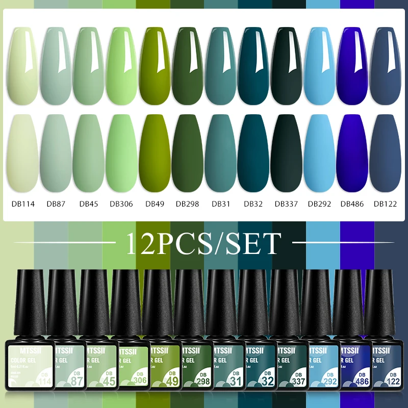 MTSSII 12Pcs/Set Nude Skin Col - đánh giá và giá Uv Lamp Nail Resin