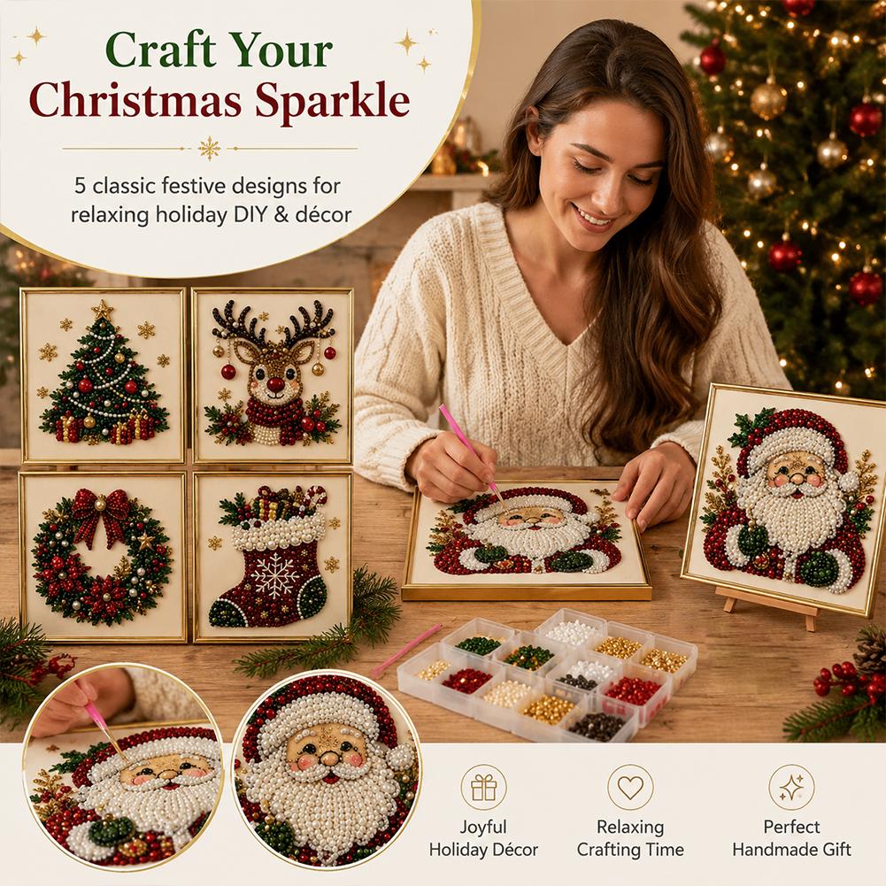 Christmas Santa Claus Pearl Ar - đánh giá và giá Resin Art Frame
