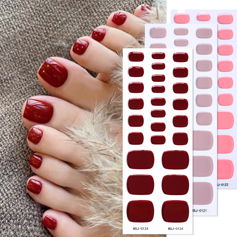 Pure Color Toe Gel Nail Sticke - đánh giá và giá Uv Lamp Nail Resin