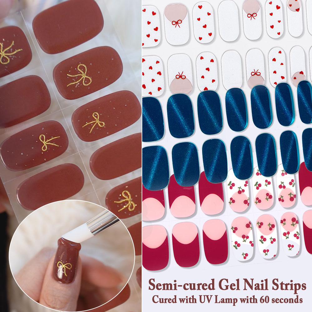 Semi-cured Gel Nail Strips 16  - đánh giá và giá Uv Lamp Nail Resin