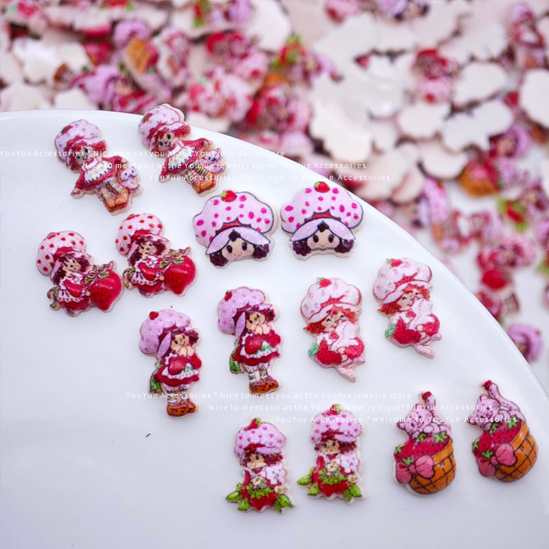 Cartoon strawberry girl nail a - đánh giá và giá Resin Art Case
