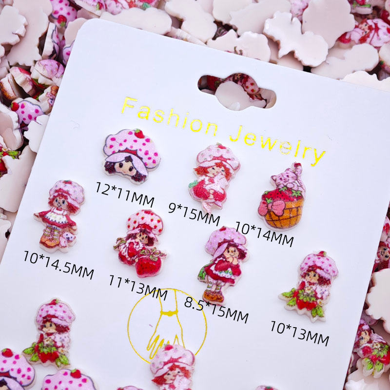 Cartoon strawberry girl nail a - đánh giá và giá Resin Art Case