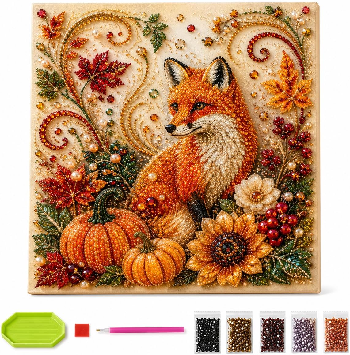 Autumn Diamond Pearl Painting  - đánh giá và giá Resin Art With Flowers