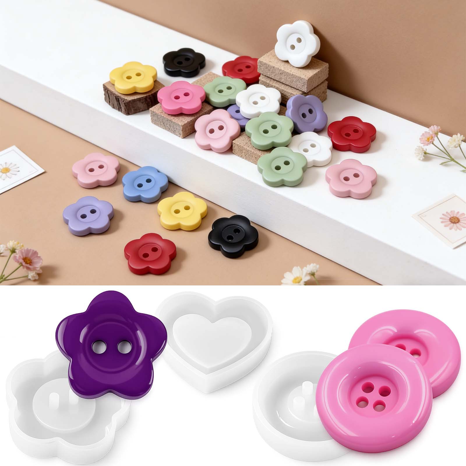 DIY Resin Silicone Mold Round  - đánh giá và giá Resin Art Heart