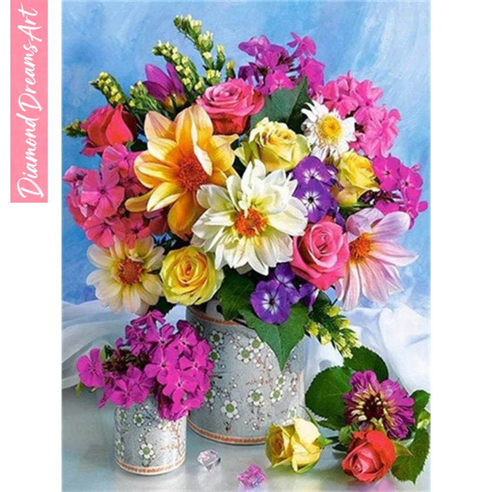 Full Diamond Mosaic Flower 5D  - đánh giá và giá Resin Art With Flowers
