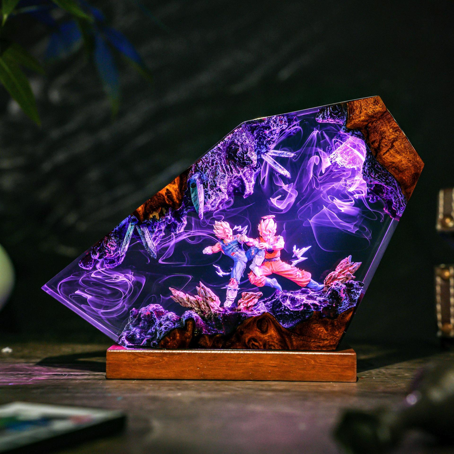 Goku & Vegeta Epoxy Resin Hand - đánh giá và giá Resin Art Goku
