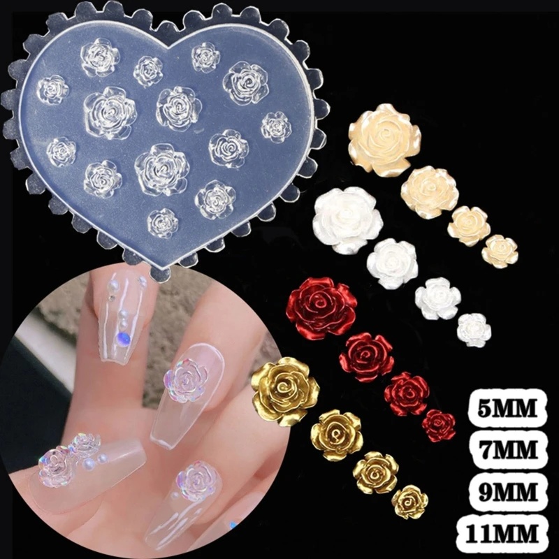 3D Rose Flower Nail Art Decora - đánh giá và giá Resin Art Rose