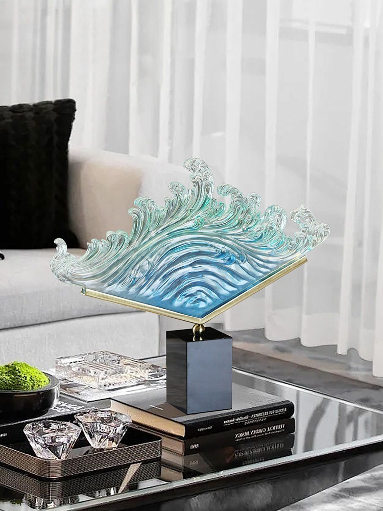 Transparent Gradient Ocean Wav - đánh giá và giá Resin Art Wedding Gift