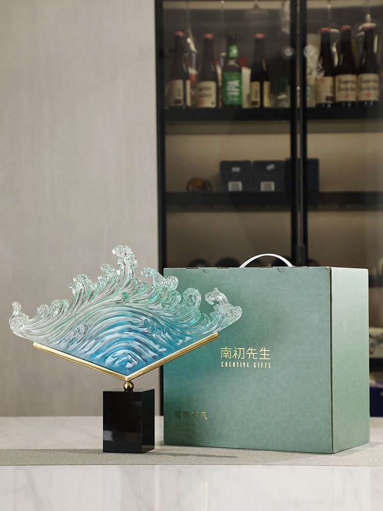 Transparent Gradient Ocean Wav - đánh giá và giá Resin Art Wedding Gift