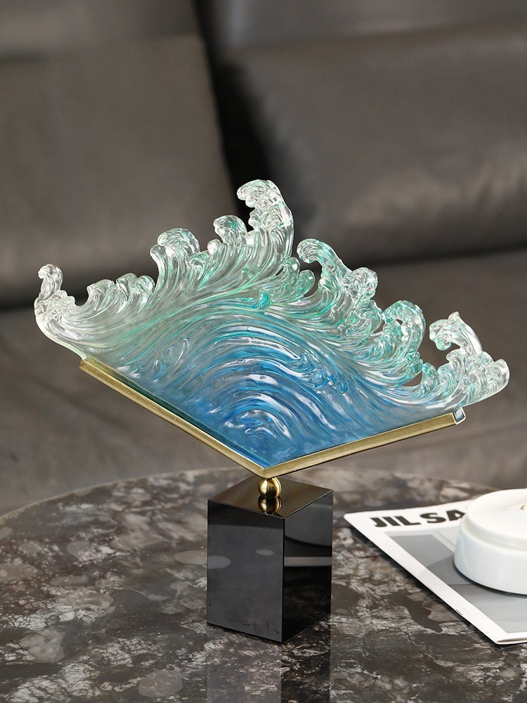 Transparent Gradient Ocean Wav - đánh giá và giá Resin Art Wedding Gift