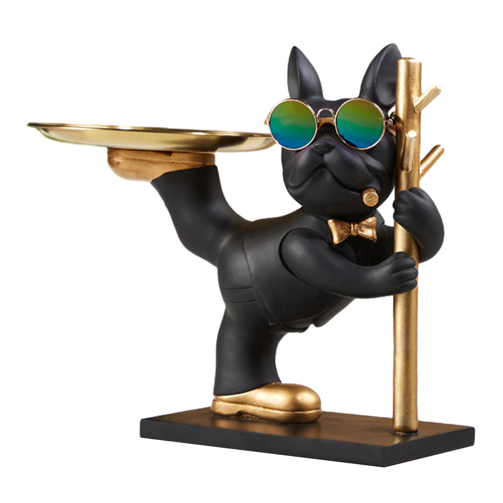 Bulldog Statue Desk Storage Tr - đánh giá và giá Resin Art Dining Table
