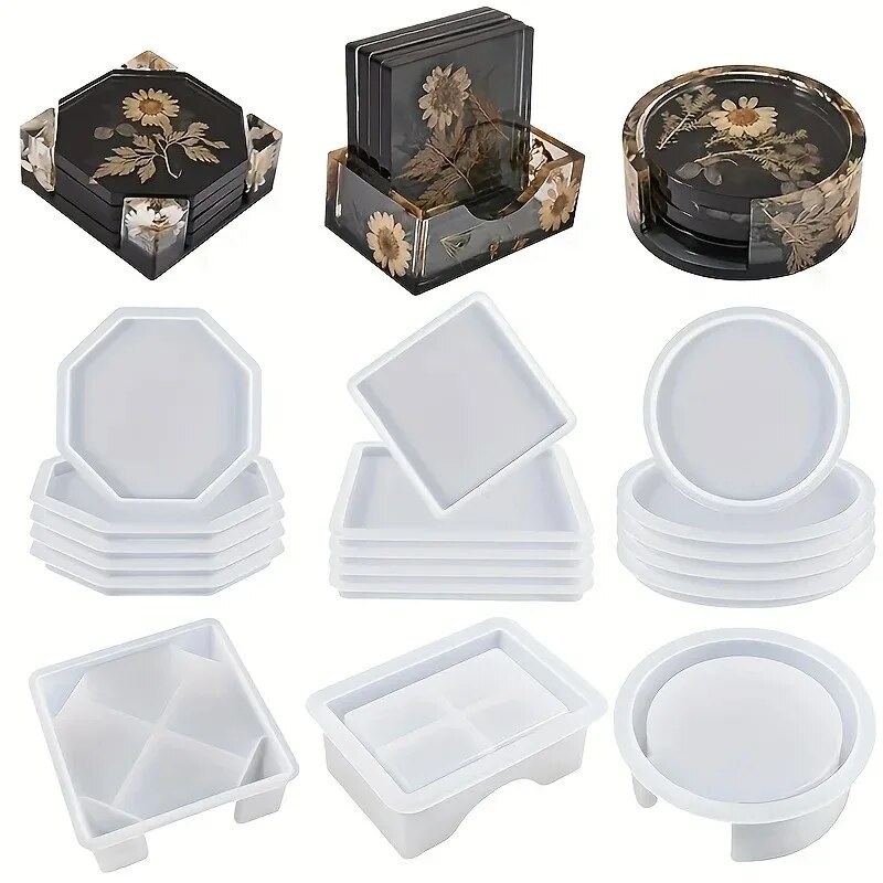 Coaster Resin Molds Set Includ - đánh giá và giá Resin Art Case