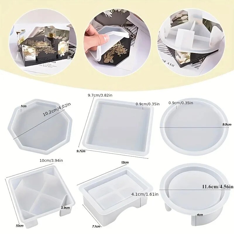 Coaster Resin Molds Set Includ - đánh giá và giá Resin Art Case