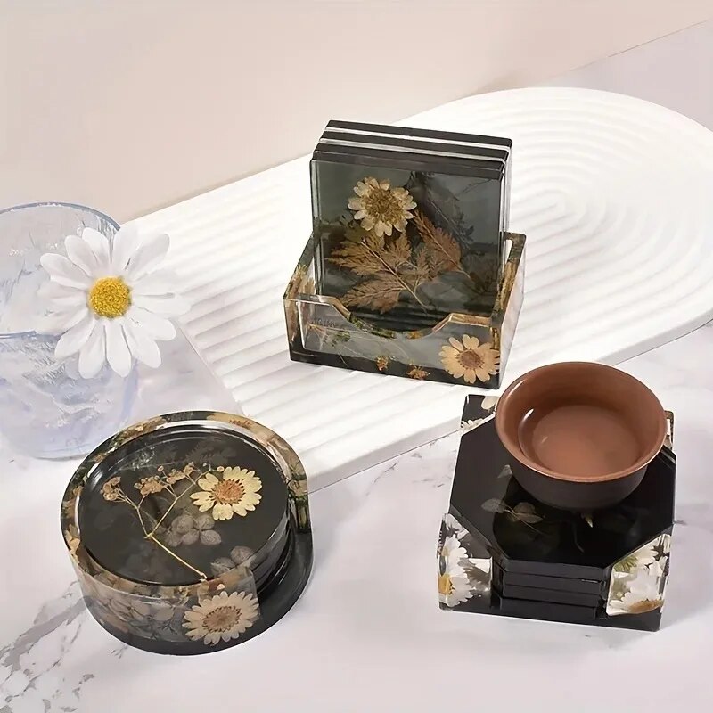 Coaster Resin Molds Set Includ - đánh giá và giá Resin Art Case