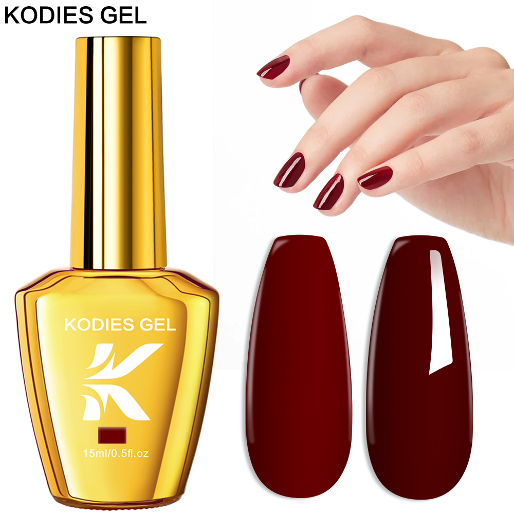 KODIES GEL Burgundy Red Gel Na - đánh giá và giá Uv Lamp Nail Resin