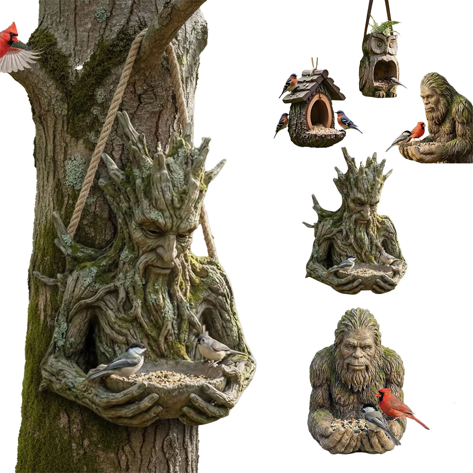 Funny Bigfoot Tree Hanging Bir - đánh giá và giá Resin Art Watch