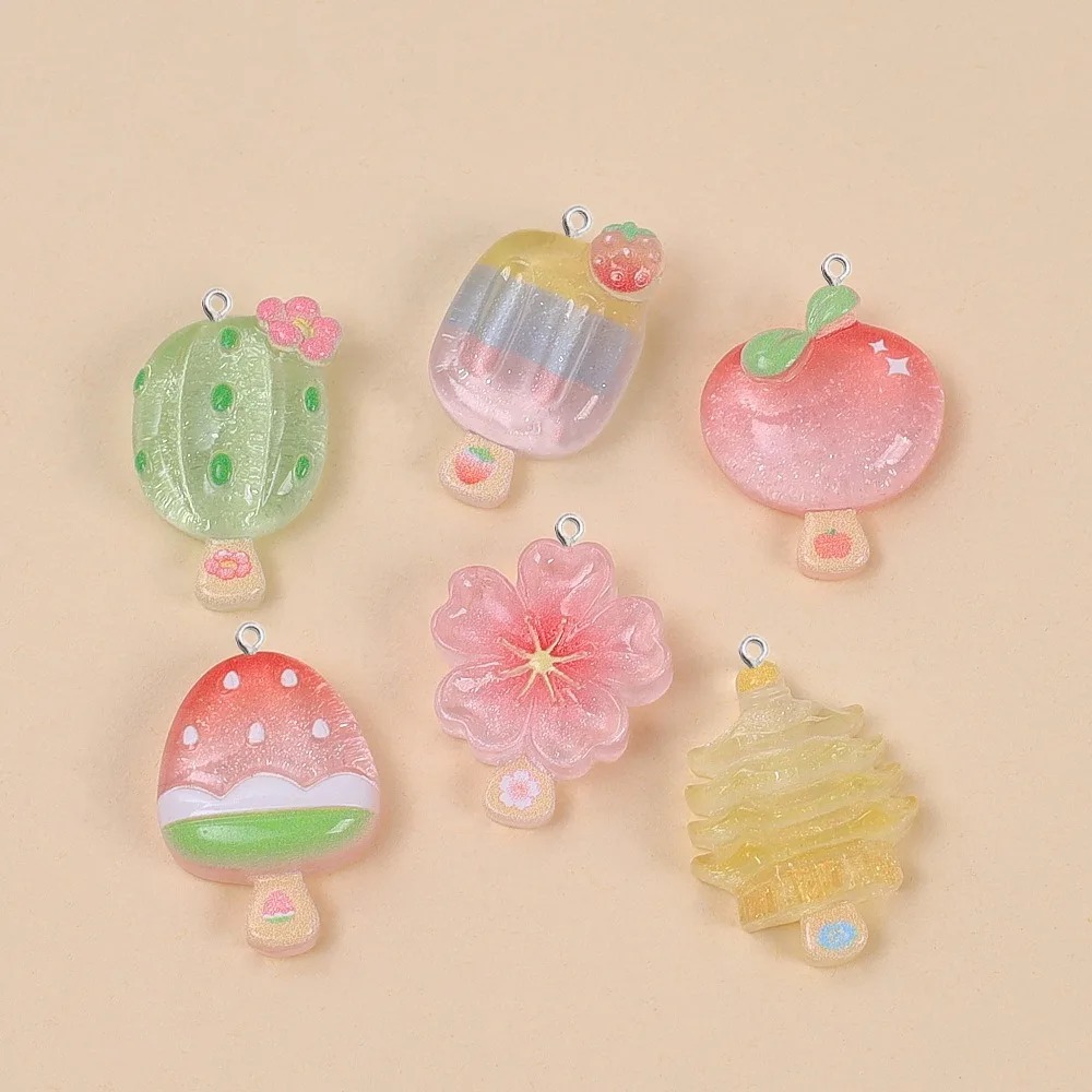 10Pcs Kawaii Summer Popsicle R - đánh giá và giá Resin Art With Flowers