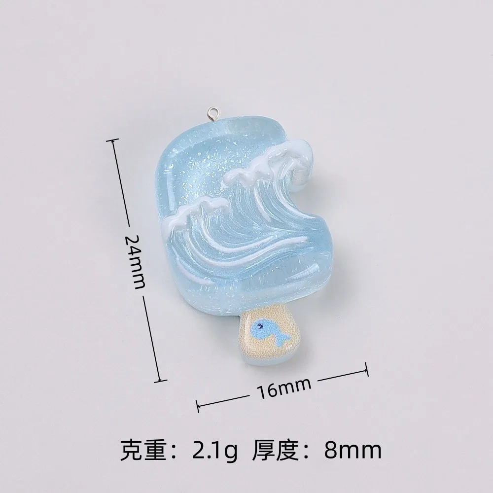 10Pcs Kawaii Summer Popsicle R - đánh giá và giá Resin Art With Flowers