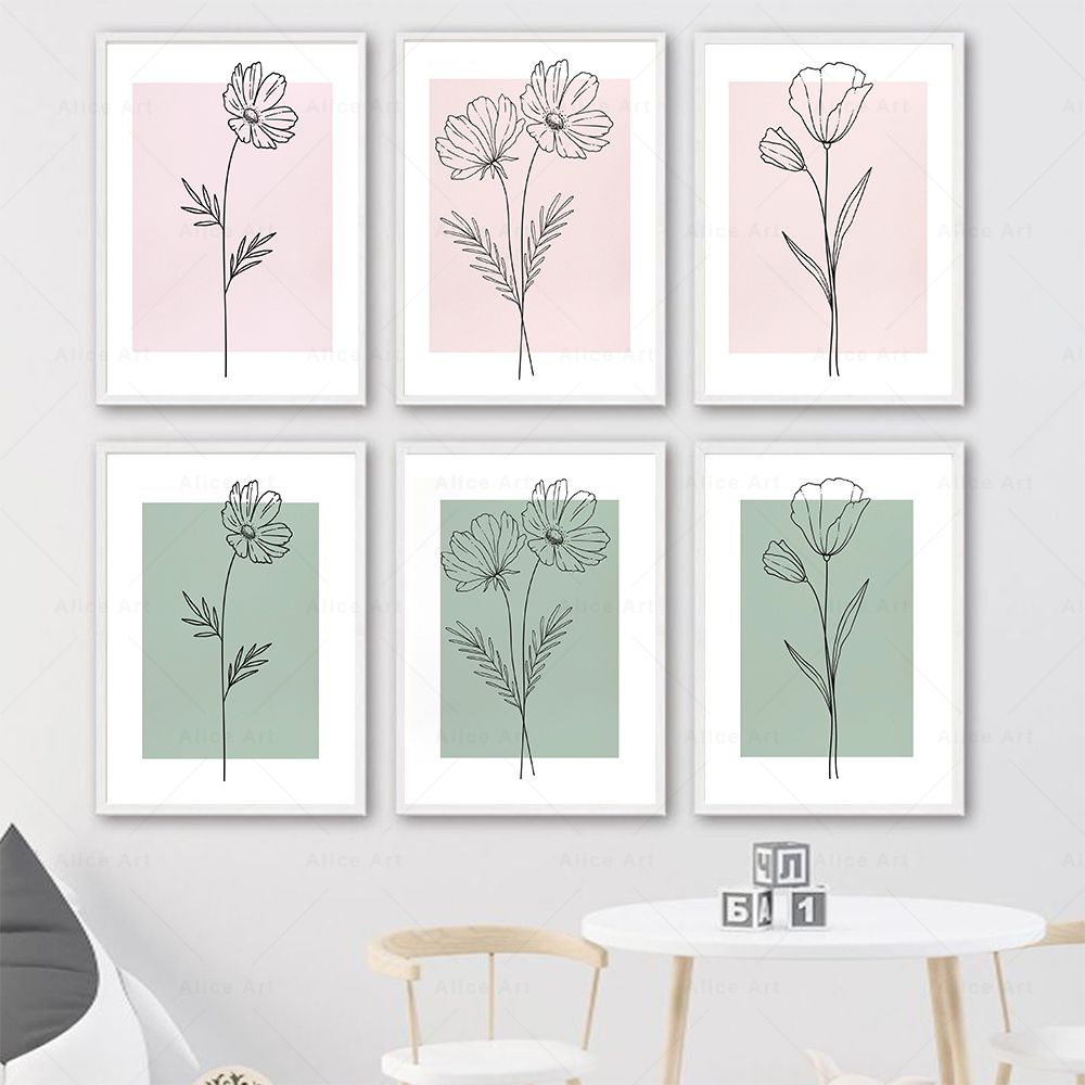 Botanical Line Art Flowers Pin - đánh giá và giá Resin Art With Flowers