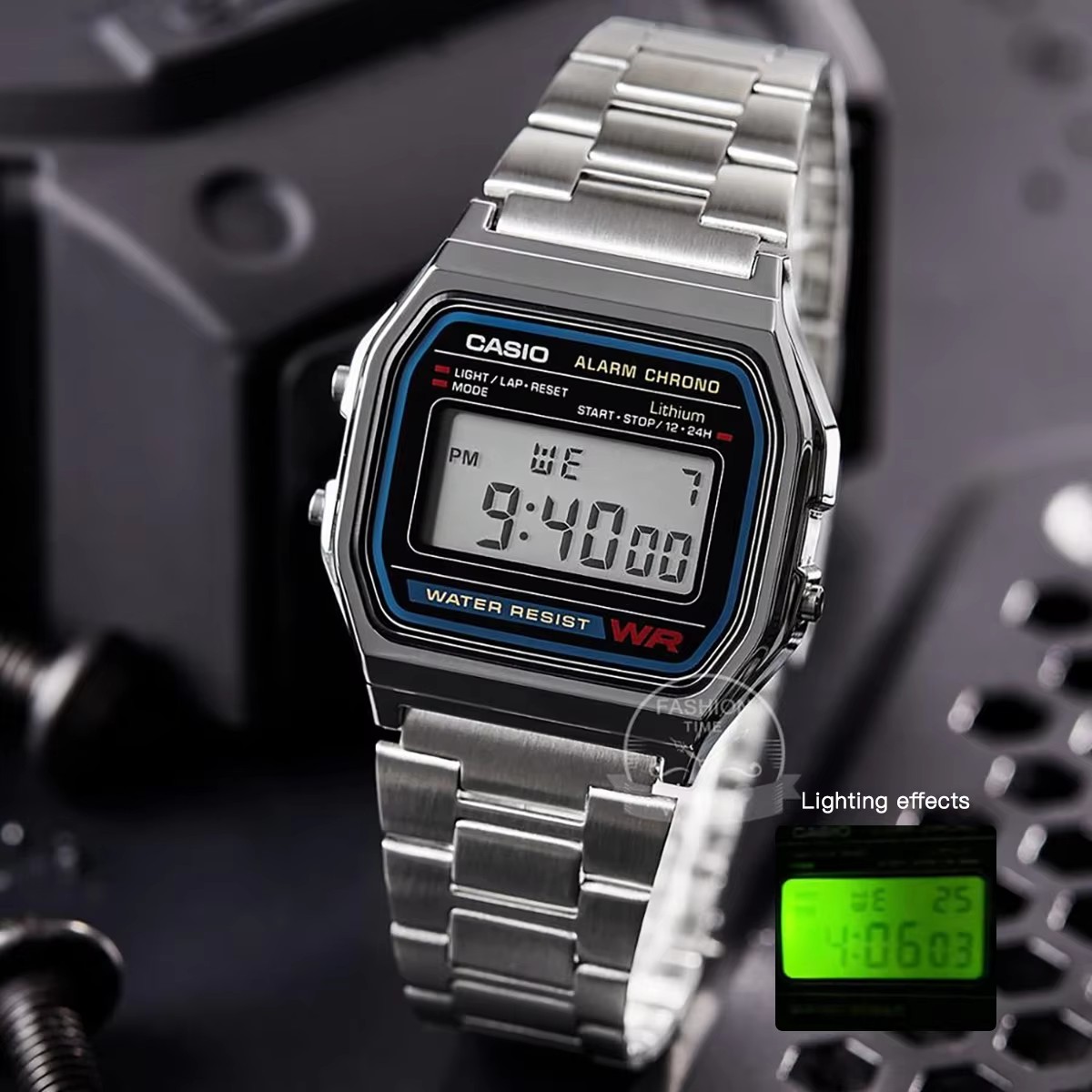 Casio Watch Silver Watch Men S - đánh giá và giá Resin Art Watch